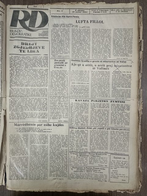 Rilindja Demokratike 1991-01-19