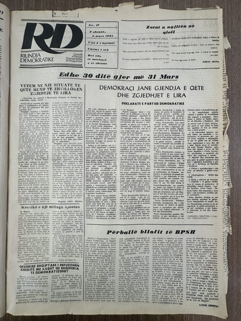 Rilindja Demokratike 1991-03-02