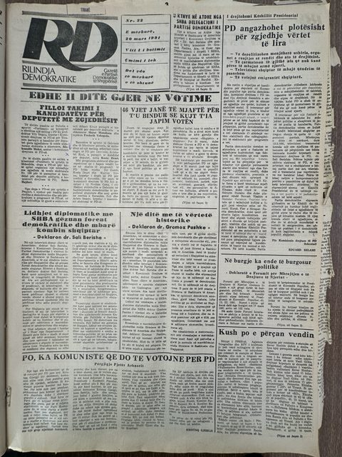 Rilindja Demokratike 1991-03-20