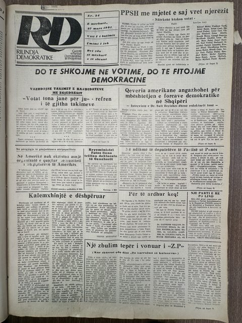 Rilindja Demokratike 1991-03-27