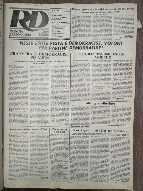 Rilindja Demokratike 1991-03-30