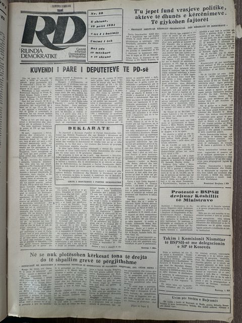 Rilindja Demokratike 1991-04-18