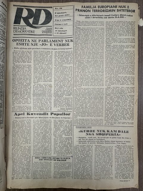 Rilindja Demokratike 1991-04-24