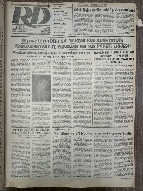 Rilindja Demokratike 1991-04-27