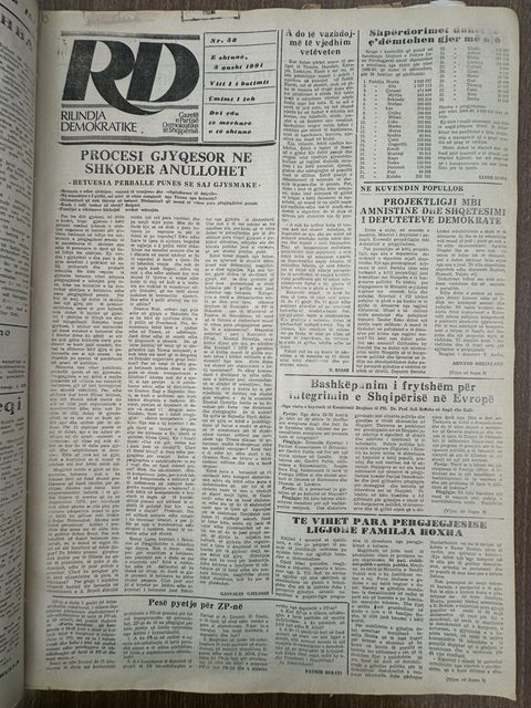 Rilindja Demokratike 1991-08-08