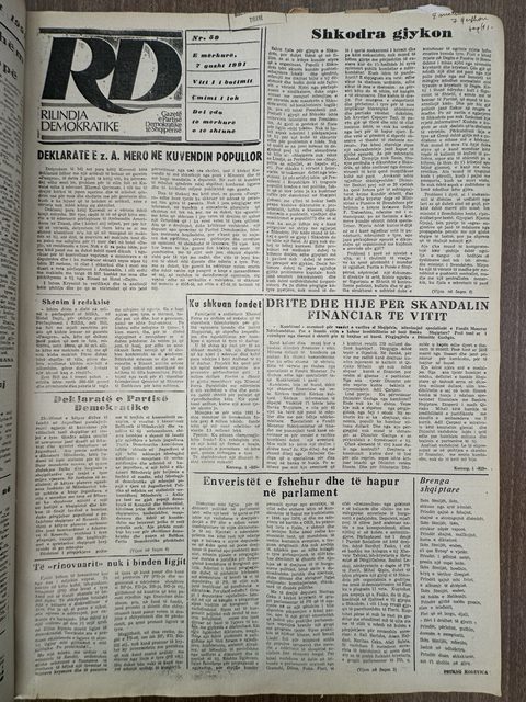 Rilindja Demokratike 1991-08-07
