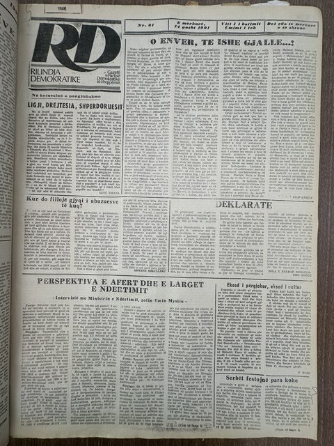 Rilindja Demokratike 1991-08-14