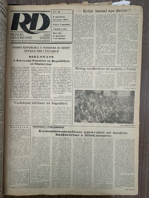 Rilindja Demokratike 1991-10-22