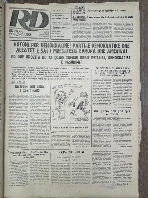 Rilindja Demokratike 1992-02-19