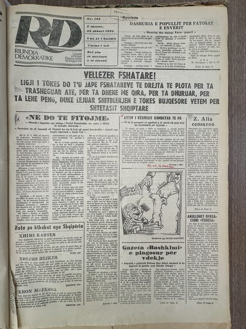 Rilindja Demokratike 1992-02-29