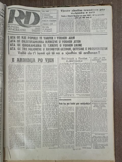 Rilindja Demokratike 1992-03-07