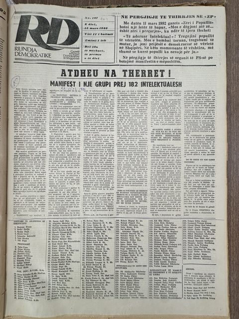 Rilindja Demokratike 1992-03-15
