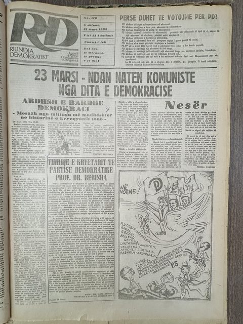 Rilindja Demokratike 1992-03-21