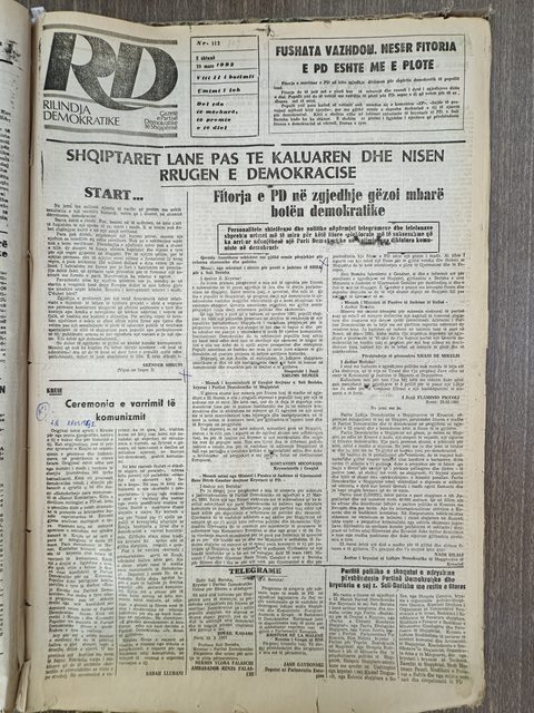 Rilindja Demokratike 1992-03-28