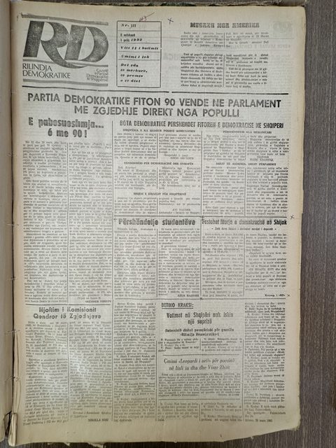 Rilindja Demokratike 1992-04-01
