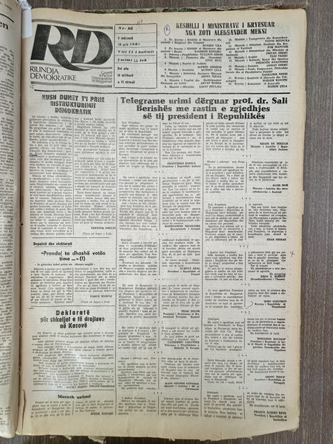 Rilindja Demokratike 1992-04-15