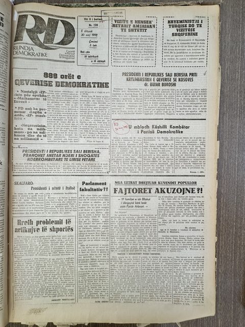 Rilindja Demokratike 1992-05-30