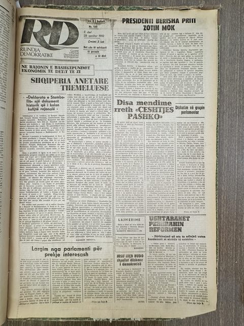 Rilindja Demokratike 1992-12-28