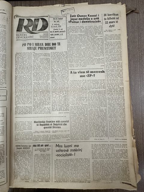 Rilindja Demokratike 1992-07-15