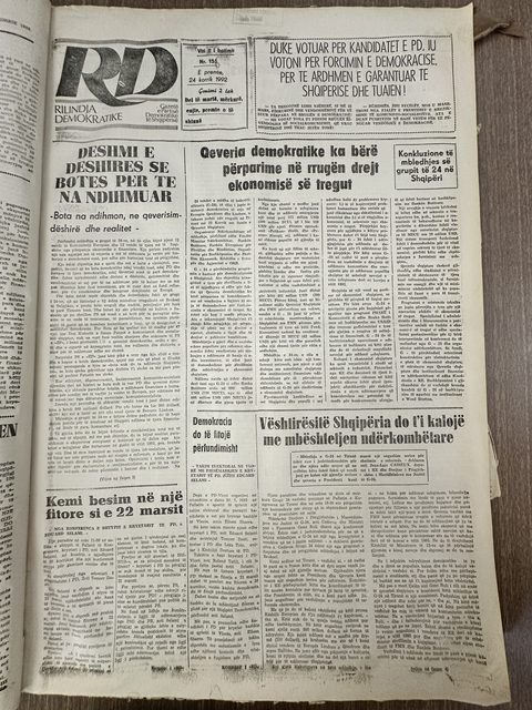 Rilindja Demokratike 1992-07-24