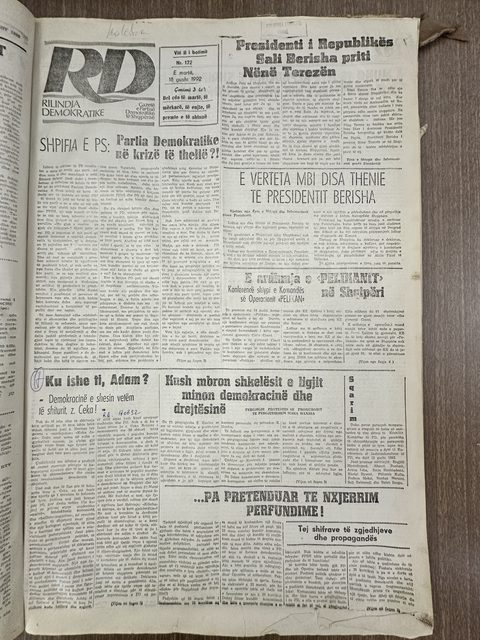 Rilindja Demokratike 1992-08-18