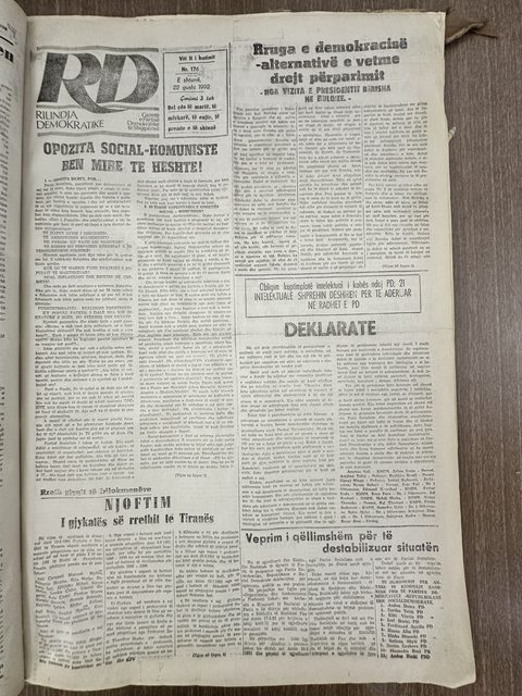 Rilindja Demokratike 1992-08-22