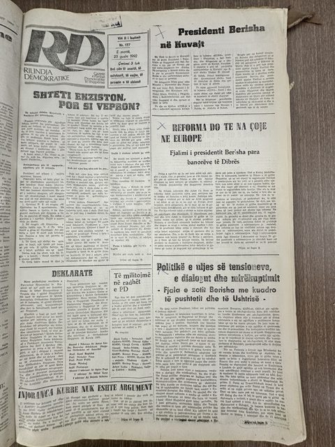 Rilindja Demokratike 1992-08-25