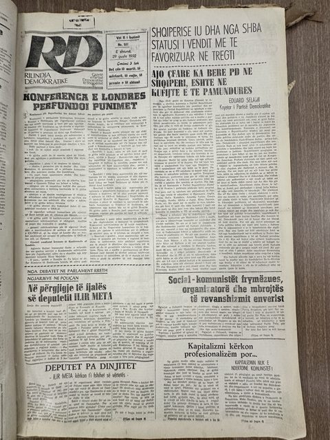 Rilindja Demokratike 1992-08-29