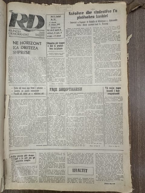 Rilindja Demokratike 1992-09-12