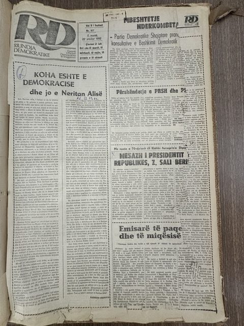 Rilindja Demokratike 1992-02-22