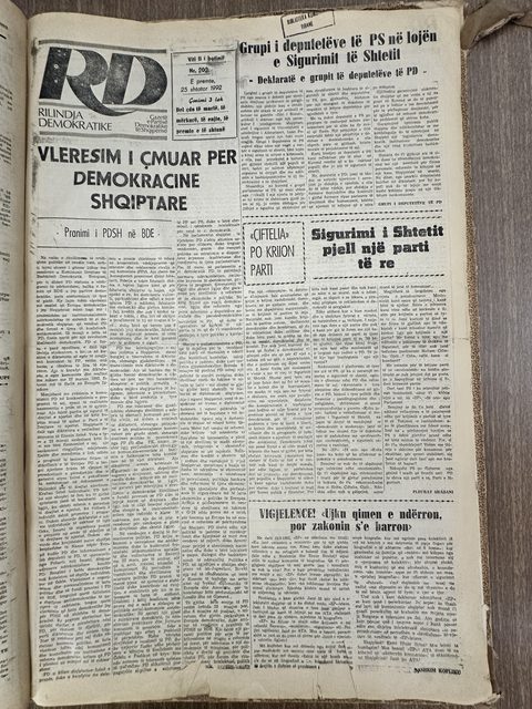 Rilindja Demokratike 1992-09-25