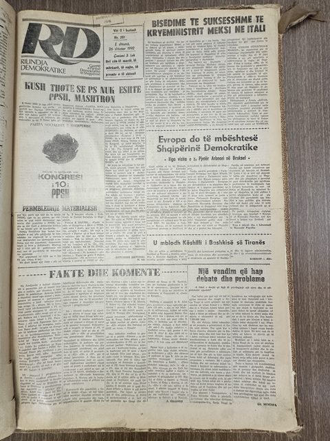 Rilindja Demokratike 1992-09-26