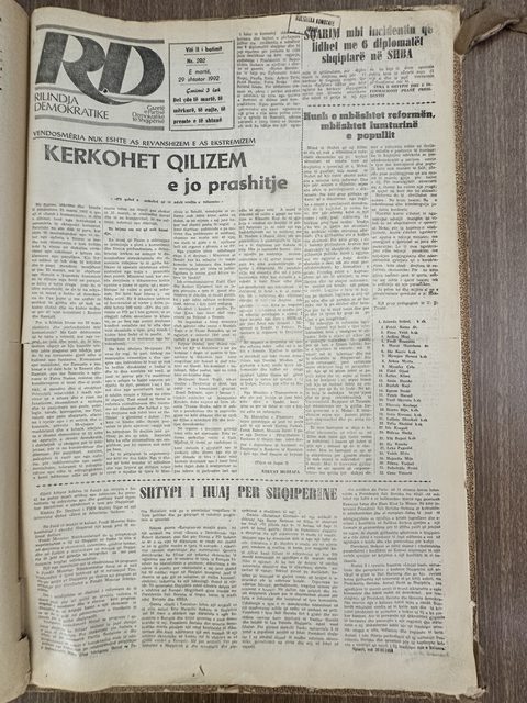 Rilindja Demokratike 1992-09-29