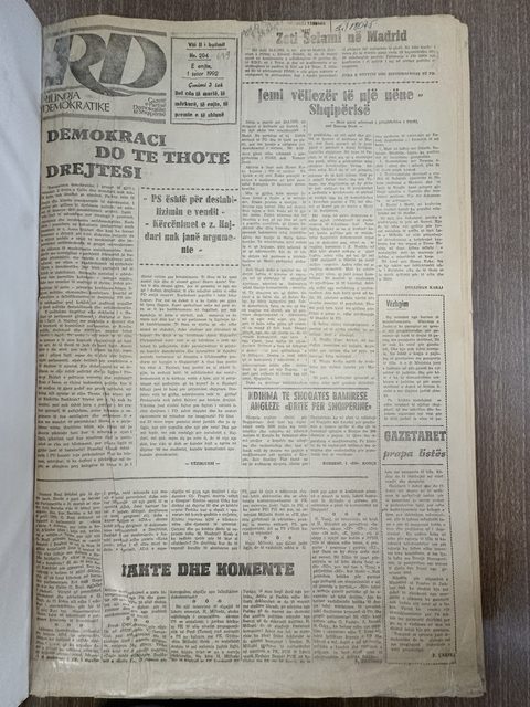 Rilindja Demokratike 1992-10-01