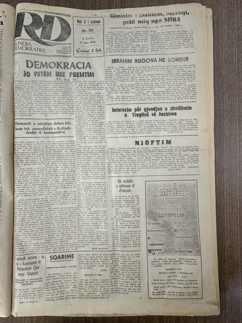 Rilindja Demokratike 1992-10-10