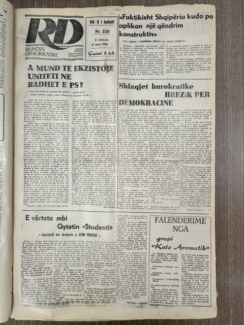 Rilindja Demokratike 1992-10-21