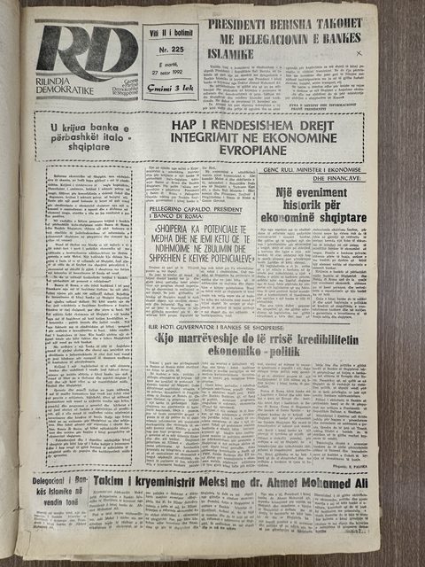 Rilindja Demokratike 1992-10-27