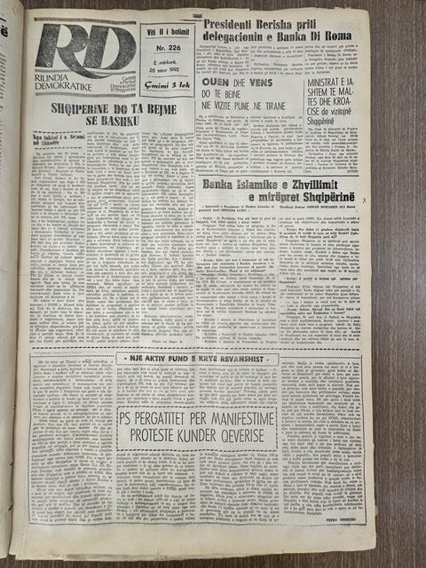 Rilindja Demokratike 1992-10-28