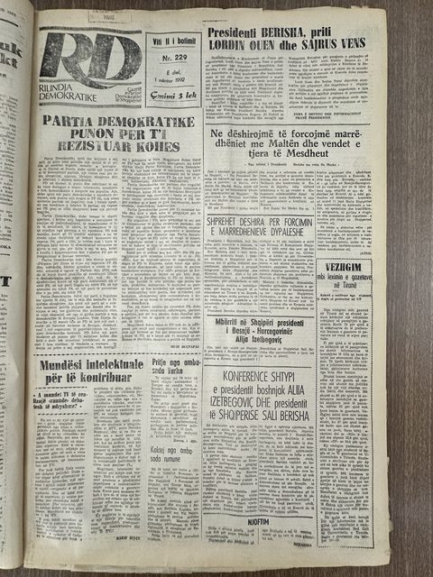 Rilindja Demokratike 1992-11-01