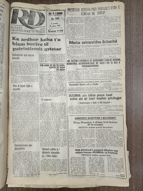 Rilindja Demokratike 1992-11-13