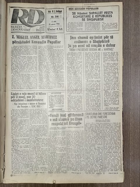 Rilindja Demokratike 1992-11-15