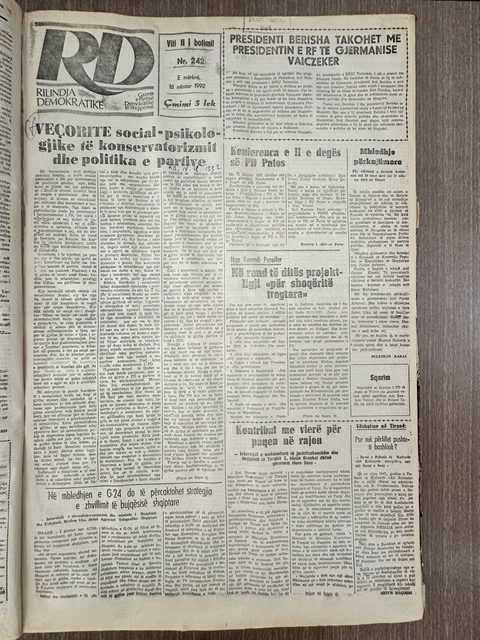 Rilindja Demokratike 1992-11-18