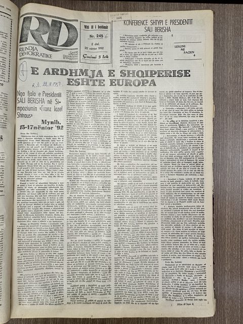 Rilindja Demokratike 1992-03-22