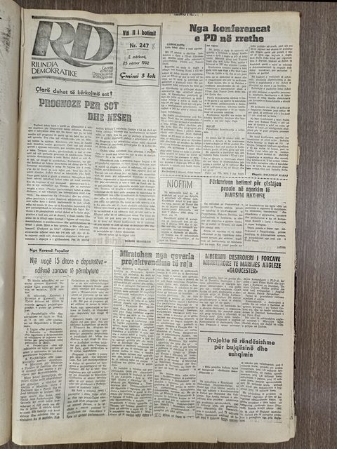 Rilindja Demokratike 1992-11-25