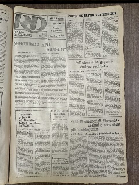 Rilindja Demokratike 1992-12-01
