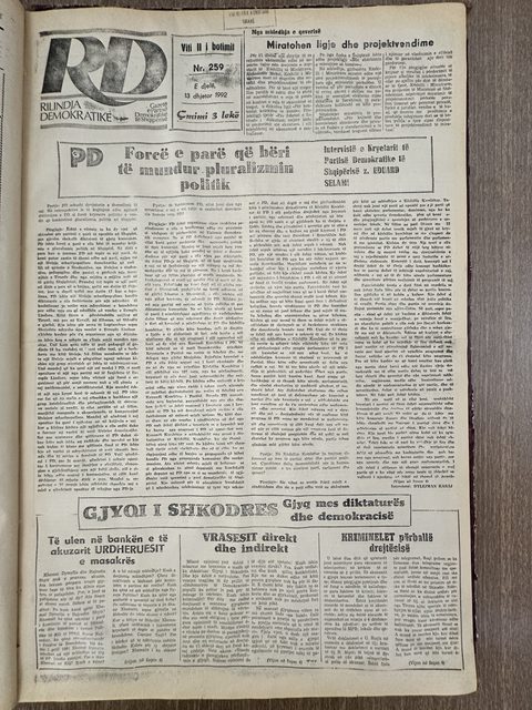 Rilindja Demokratike 1992-12-13