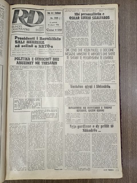 Rilindja Demokratike 1992-12-16