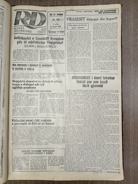 Rilindja Demokratike 1992-12-17