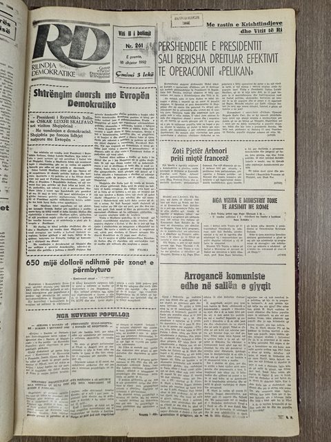 Rilindja Demokratike 1992-12-18