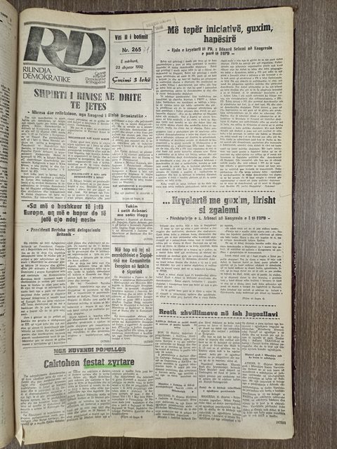 Rilindja Demokratike 1992-12-23